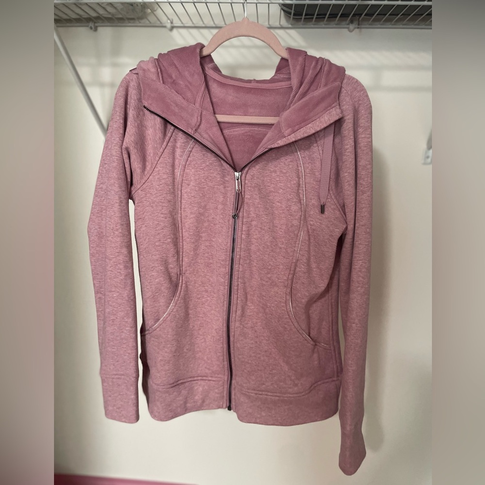 Lululemon Velour Lined Scuba Hoodie - Heathered Pink Taupe